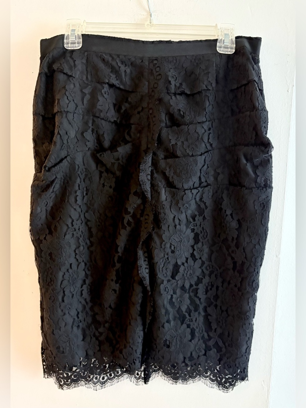 Anne Klein Black Lace Pencil Skirt Size 14